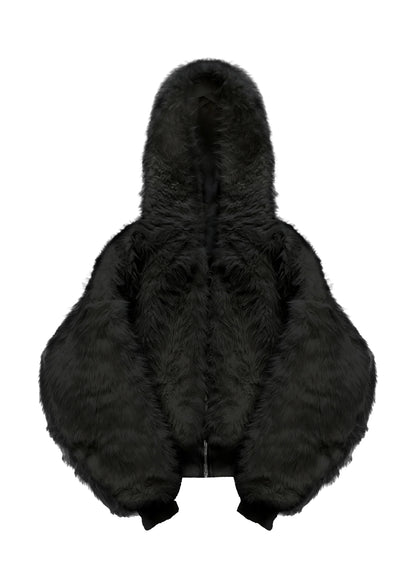 Reversible Faux-Fur Yeti Hoodie