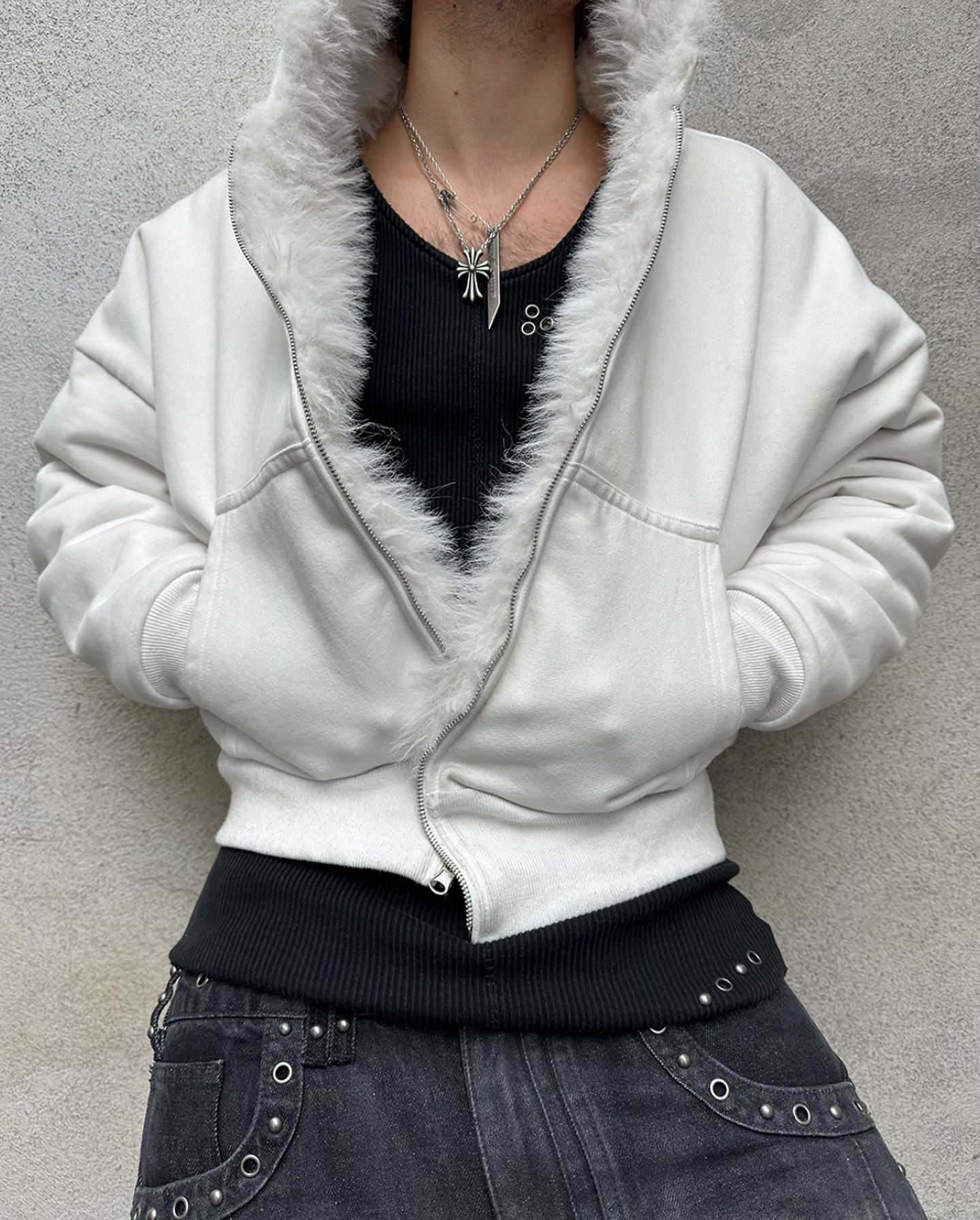 Reversible Faux-Fur Yeti Hoodie