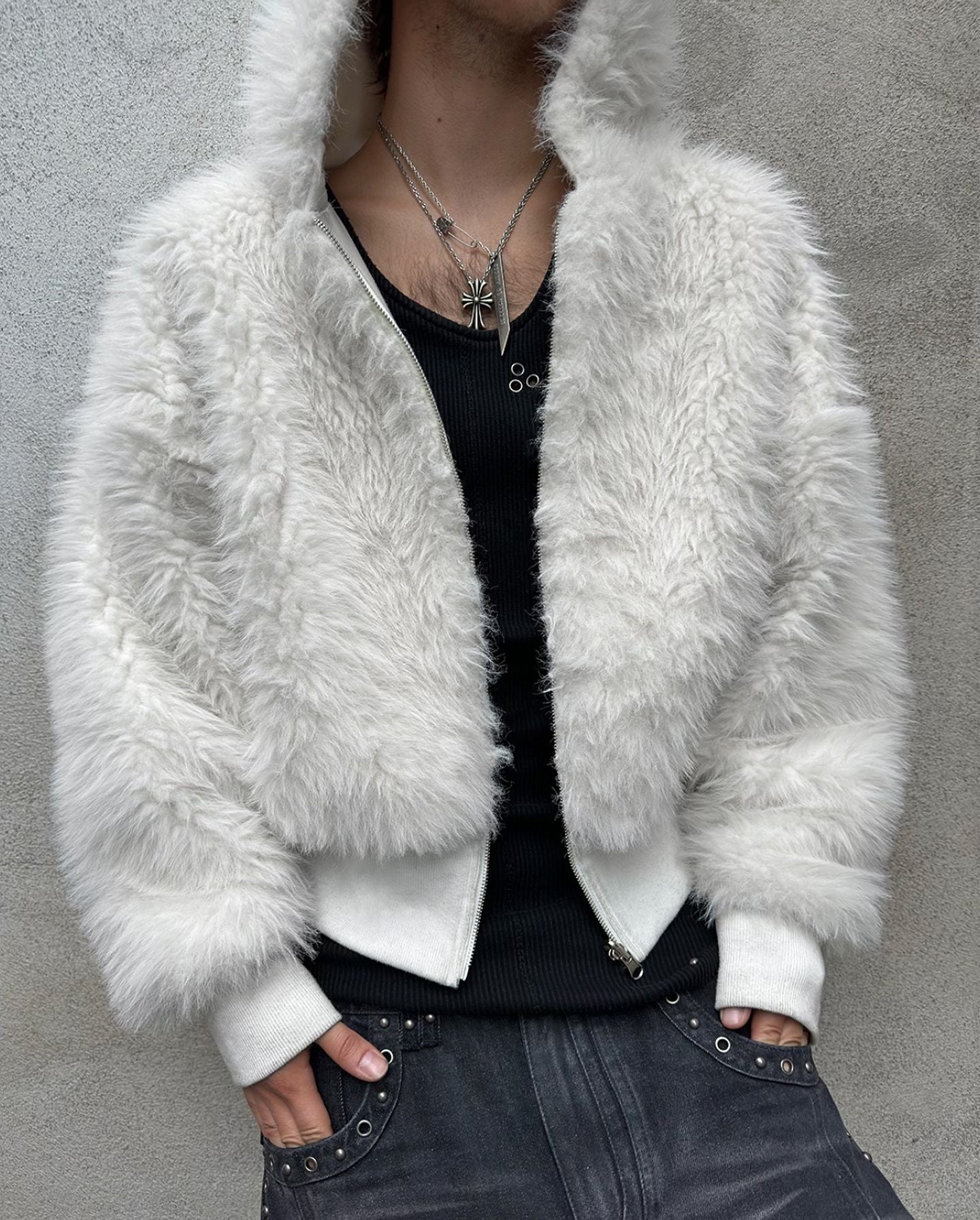 Reversible Faux-Fur Yeti Hoodie