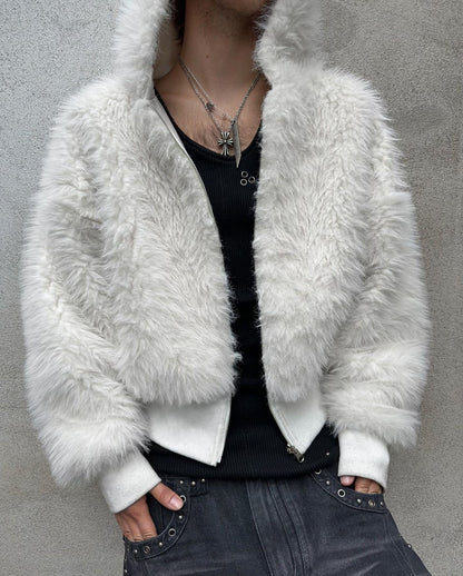 Reversible Faux-Fur Yeti Hoodie